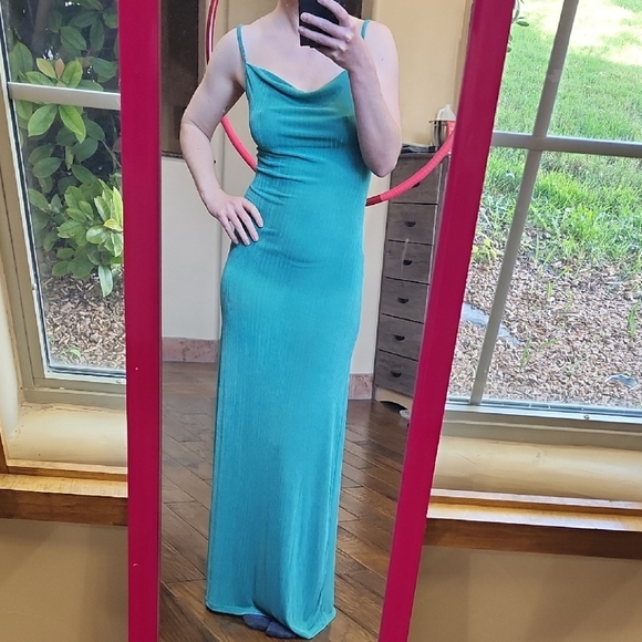 Free People Turquoise Maxi Dress - Picture 1 of 4